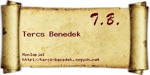 Tercs Benedek névjegykártya