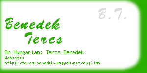 benedek tercs business card
